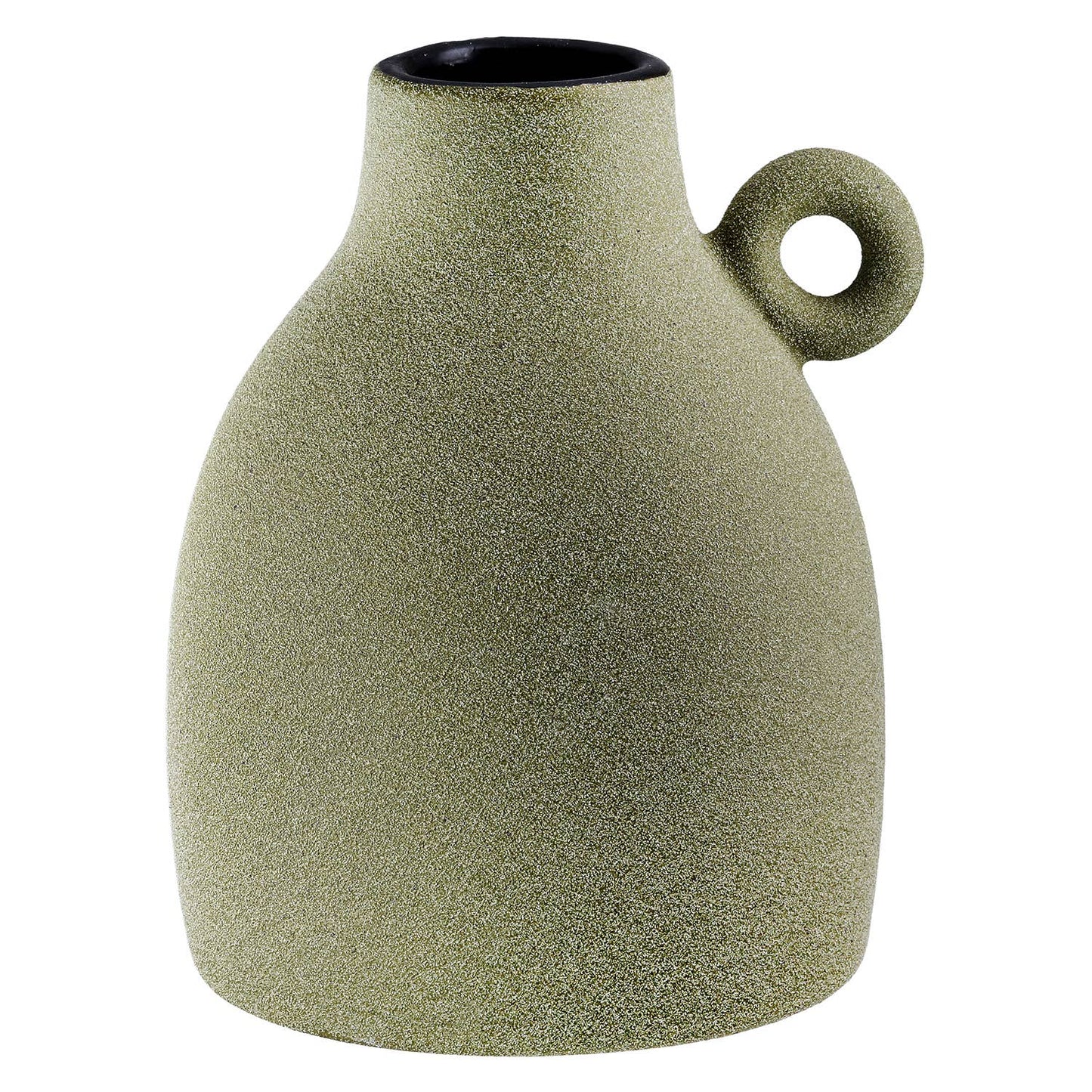 Vase à poignée Tombos, vert h.17 cm