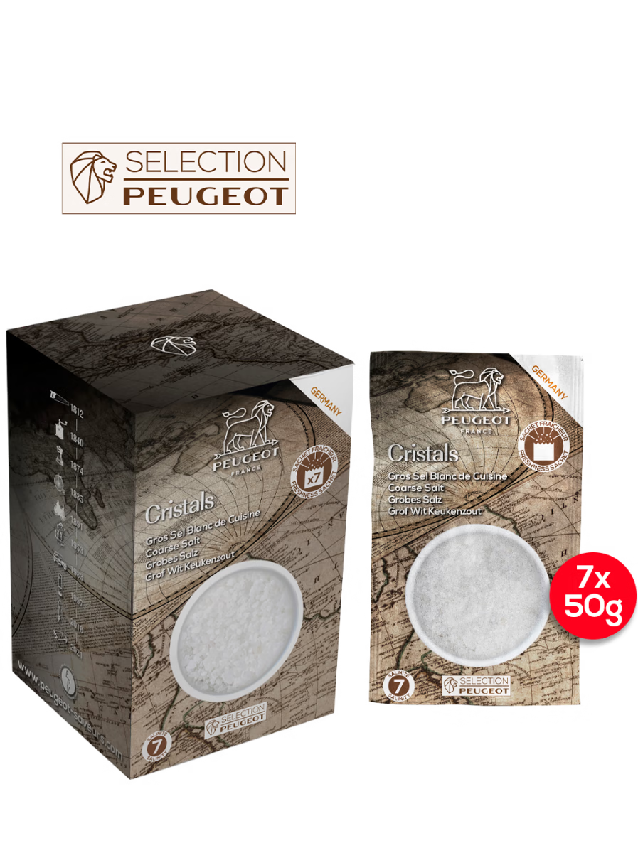 Gros sel blanc d'Allemagne, 350g (7x50g) - PEUGEOT