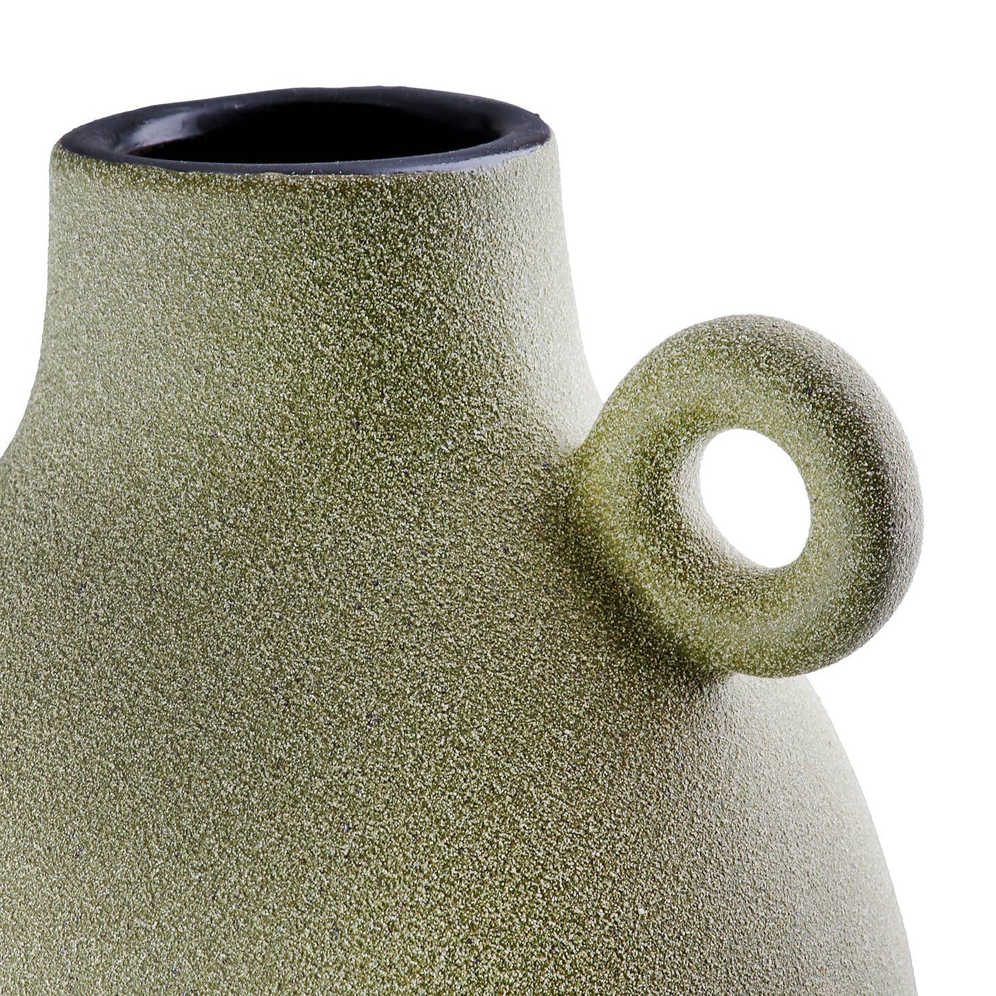 Vase à poignée Tombos, vert h.17 cm