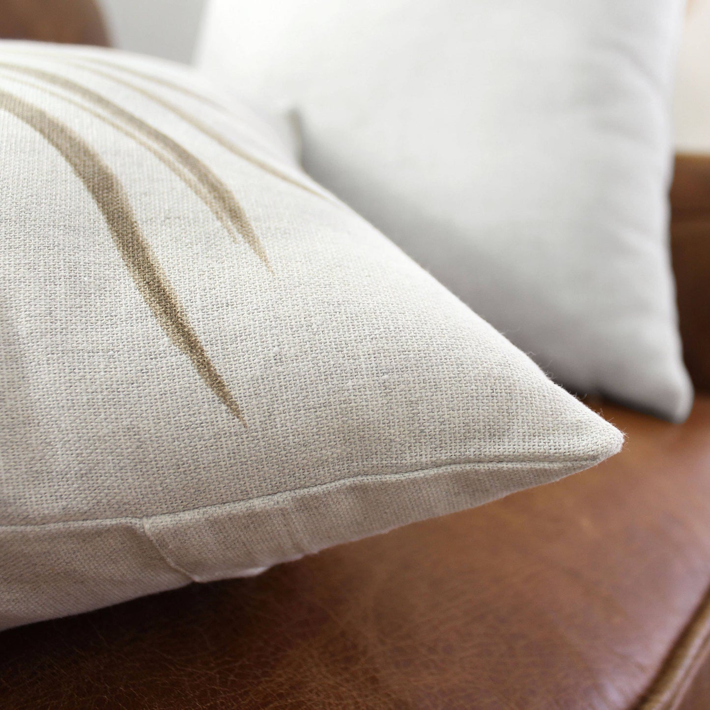 Coussin déhoussable carré, 40x40cm, Ecru, Collection Natura