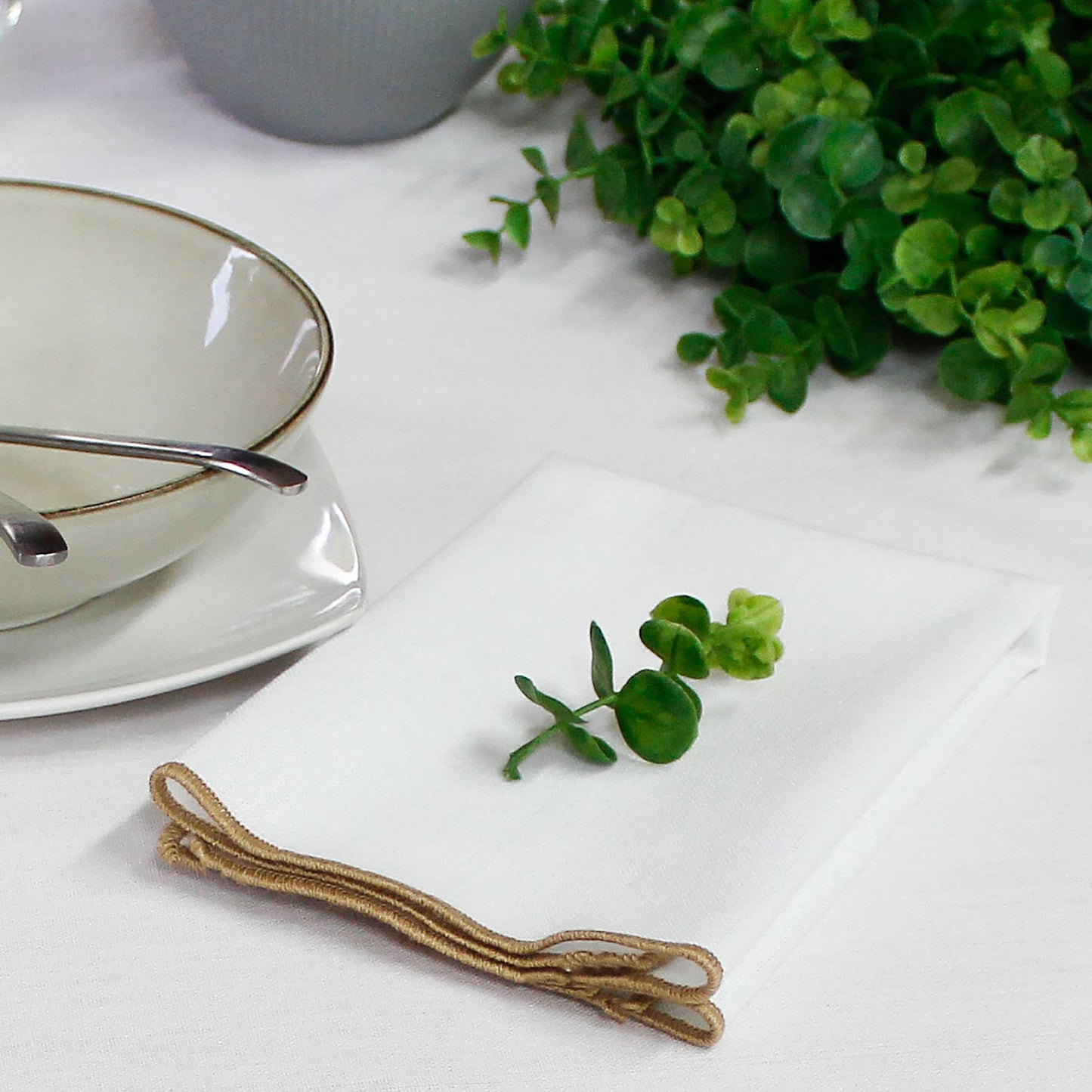 Serviettes de table naturelle LINA (lot de 4)