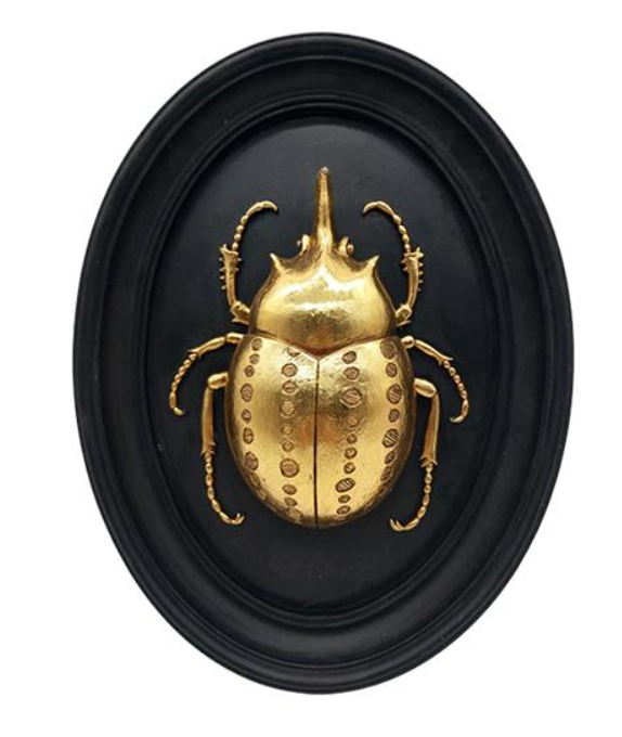 Déco murale Scarabée Noir doré