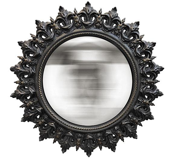 Miroir convexe noir epis 21.3 cm