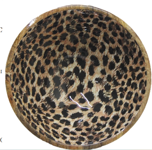 Saladier en manguier Leopard