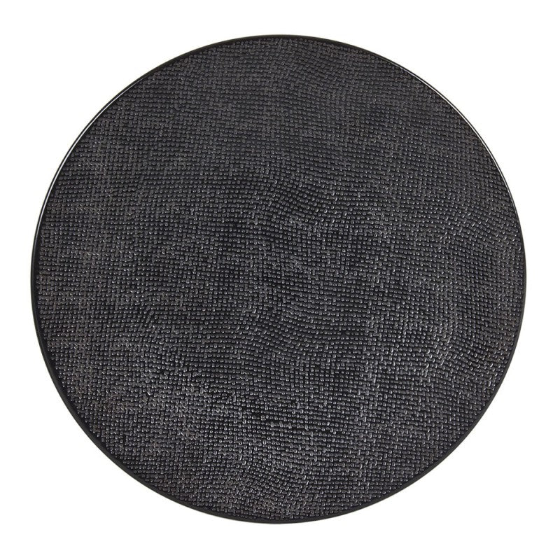 Assiette plate VESUVIO noir - Table Passion