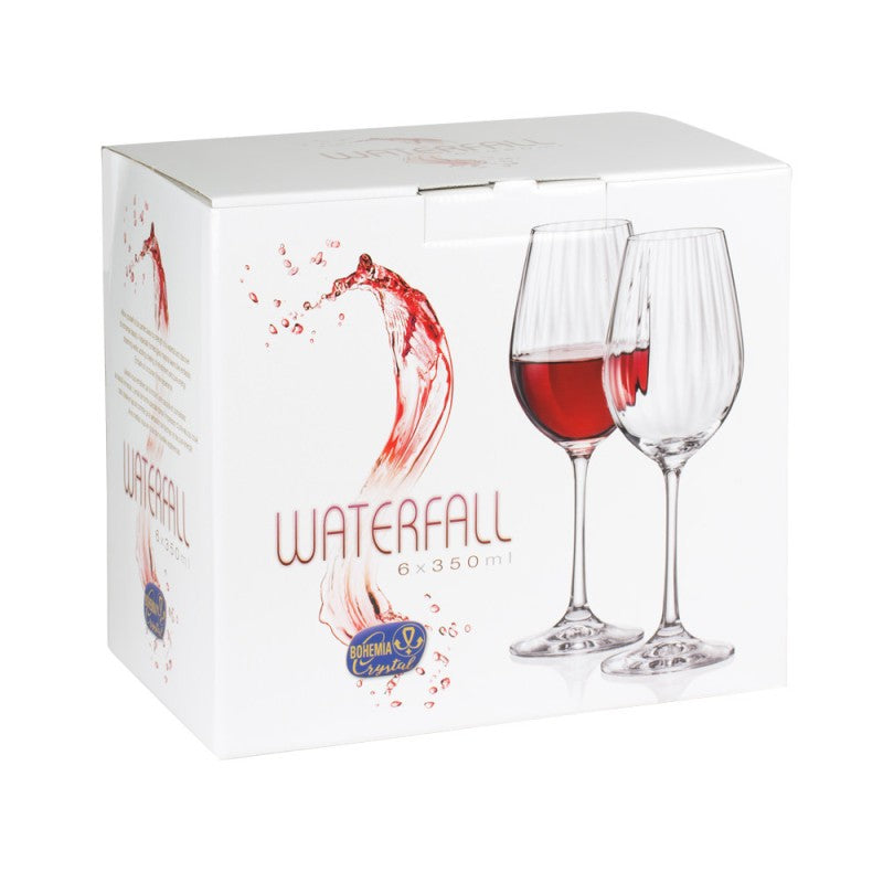 Boîte de 6 verres à pied Waterfall 35 cl - Table Passion