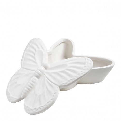 Boite Papillon en céramique blanche - Mathilde M