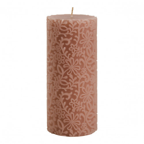 Bougie décorative Fleur rose foncé - Mathilde M