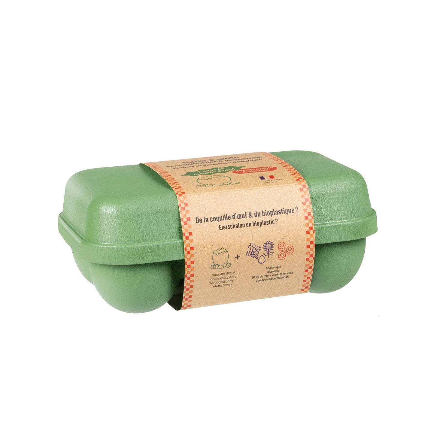 Boîte à 6 œufs en coquille d'œuf