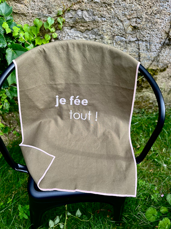 Torchon Brodé "Je fée Tout !"