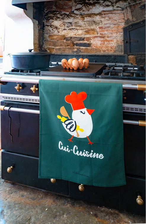 Torchon Illustré "Cui Cuisine"