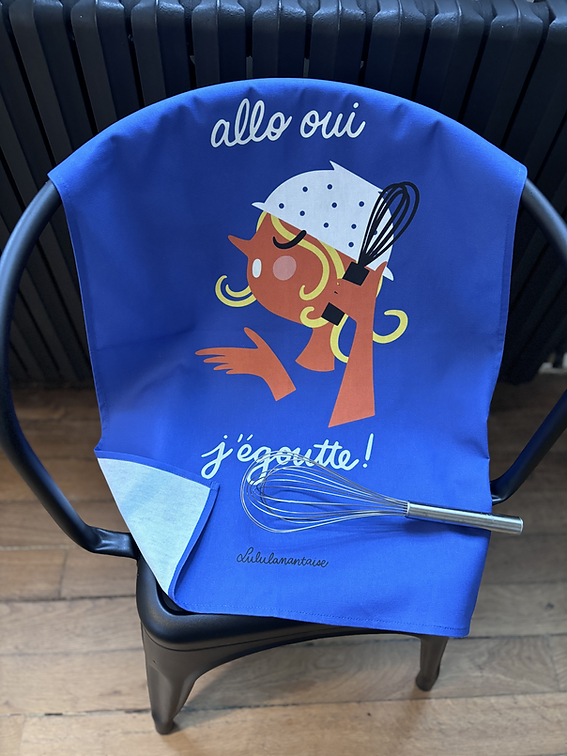 Torchon Illustré "Allo j'Egoutte"