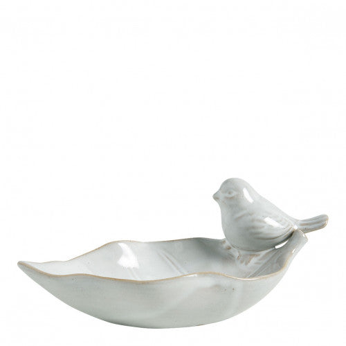 Coupelle Oiseau en grès blanc - Mathilde M