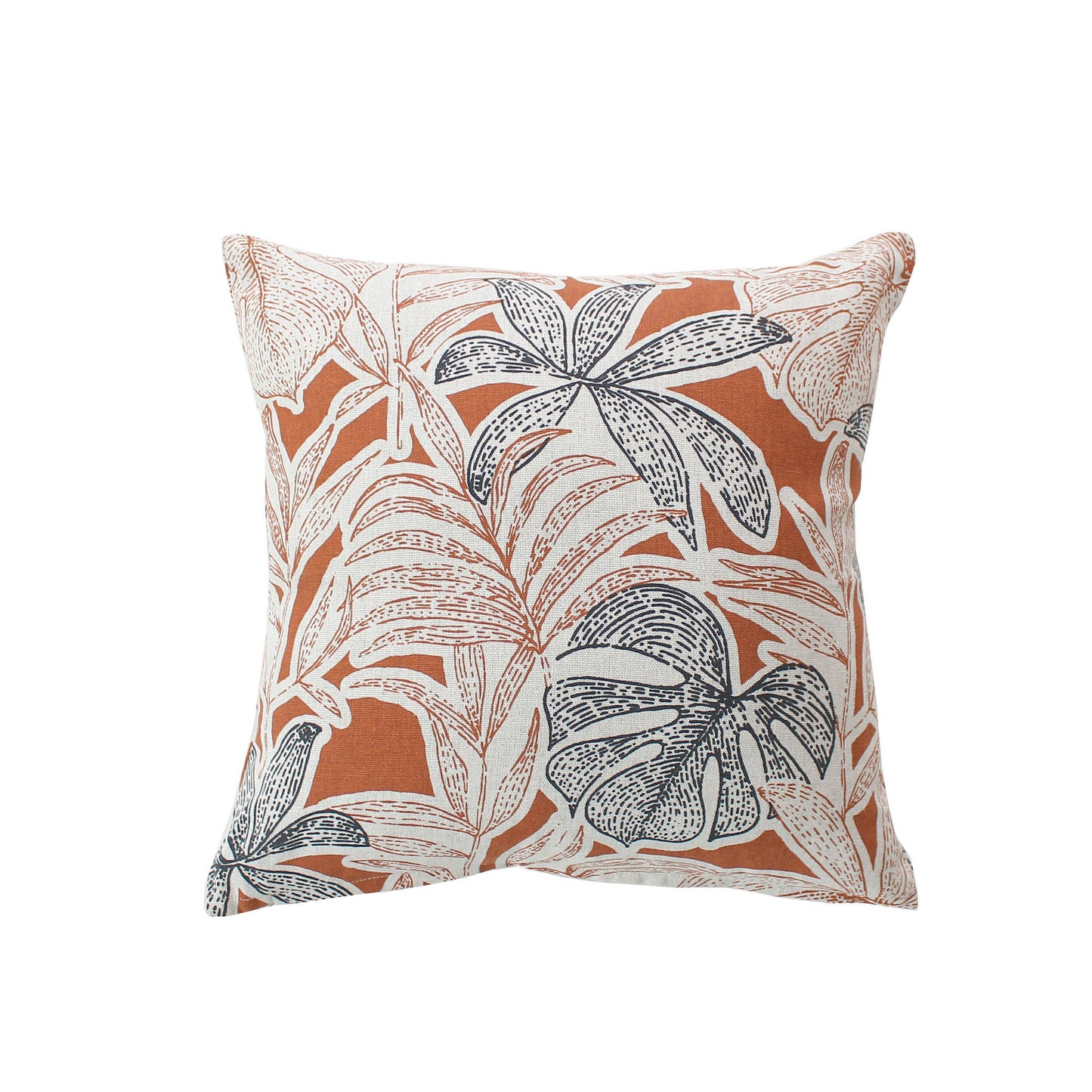 Coussin déhoussable, 40x40cm, Motif Tropical, Casamance