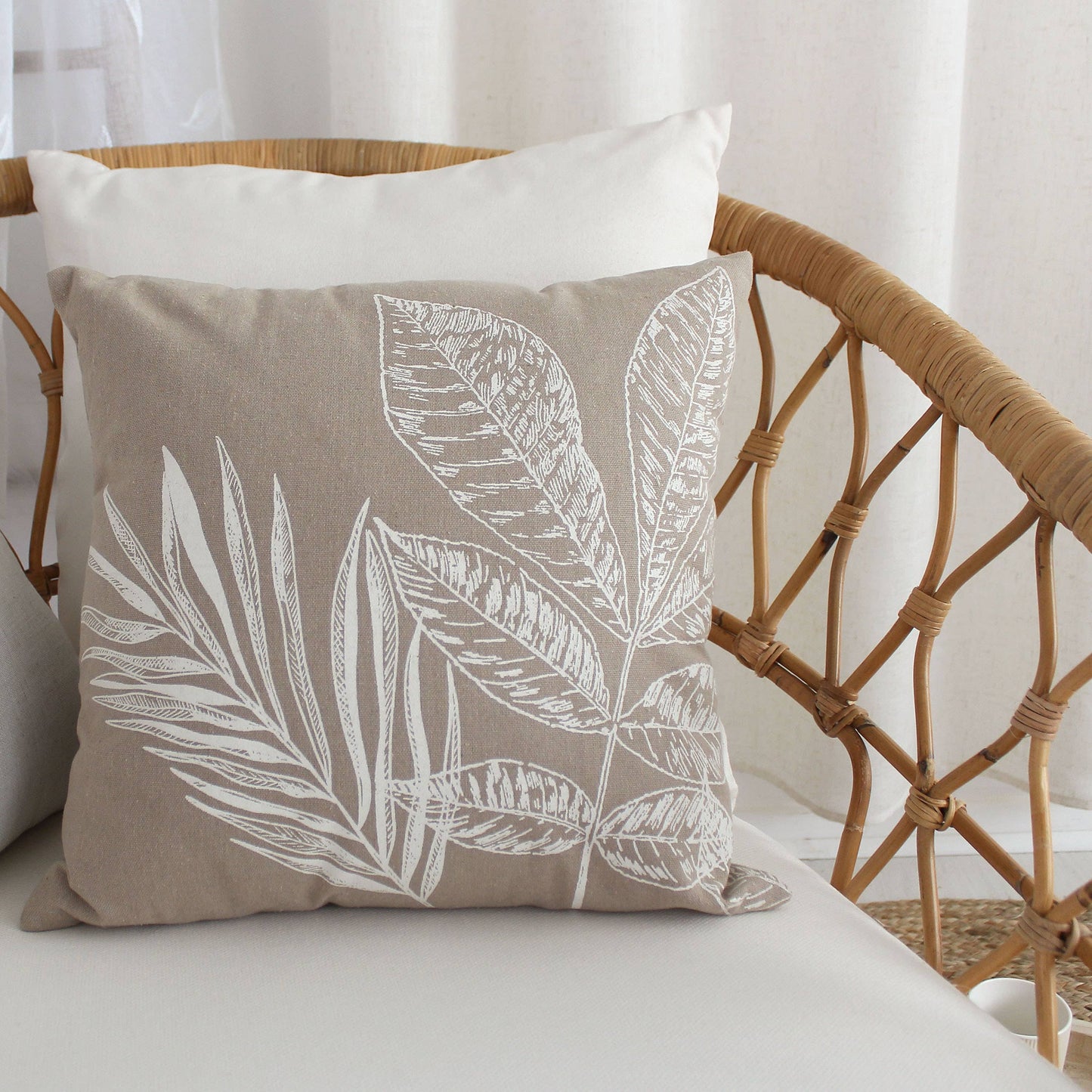 Coussin déhoussable, 40x40cm, imprimé, Collection Natura
