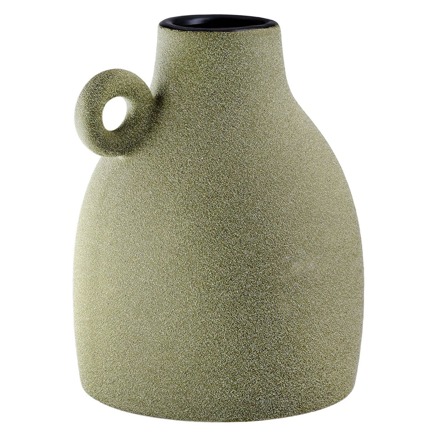 Vase à poignée Tombos, vert h.17 cm