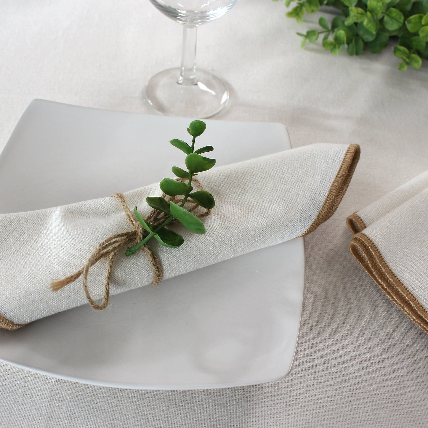 Serviettes de table naturelle LINA (lot de 4)