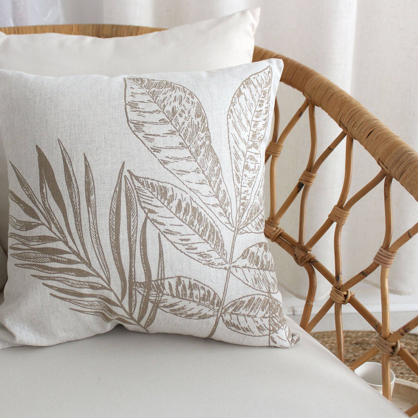 Coussin déhoussable, 40x40cm, imprimé, Collection Natura