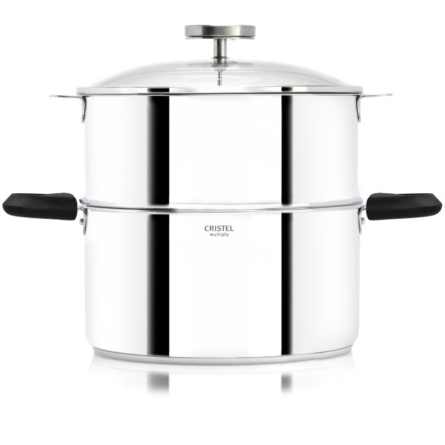 Cuit vapeur 24 cm + 2 anses MUTINE noires
