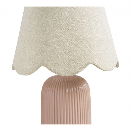 Lampe à poser Sibylle en céramique rose - Mathilde M