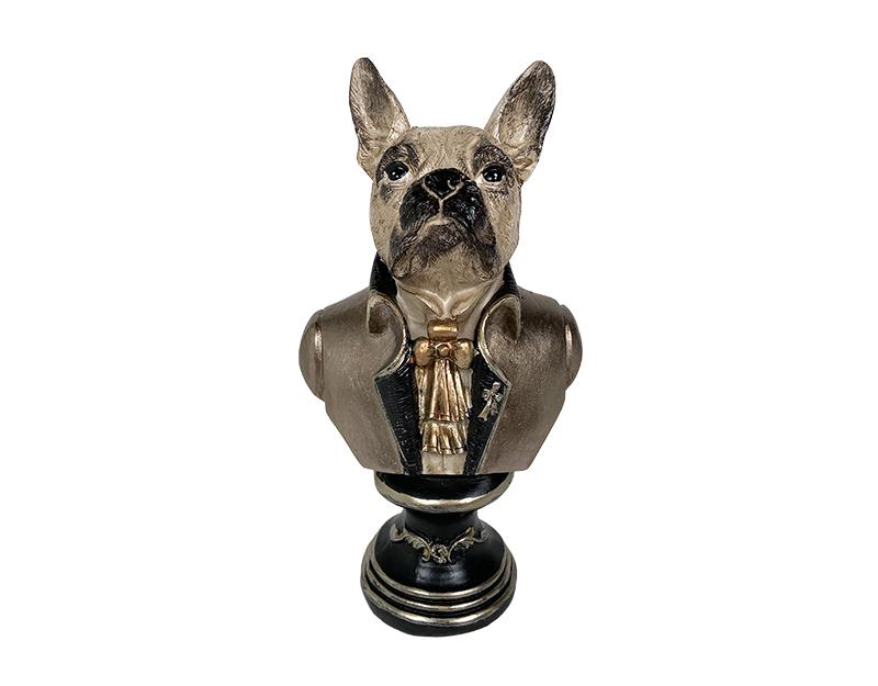 Statue buste chien