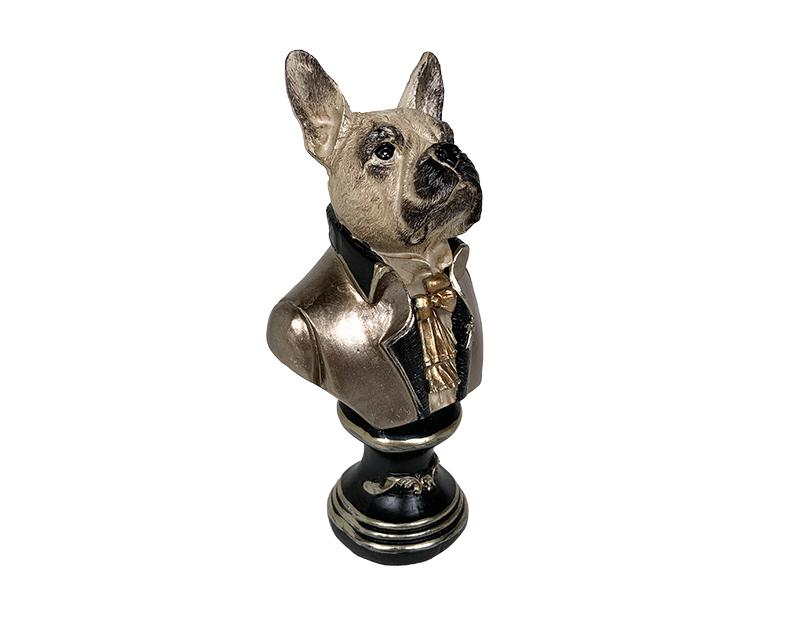 Statue buste chien