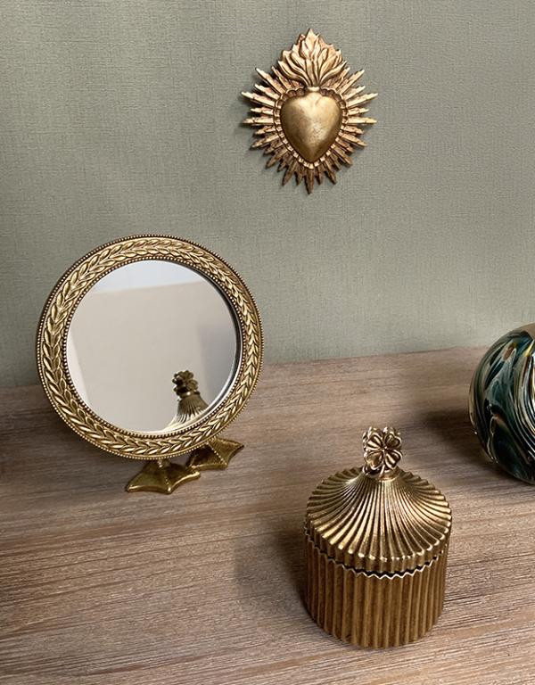 Miroir à poser canard doré