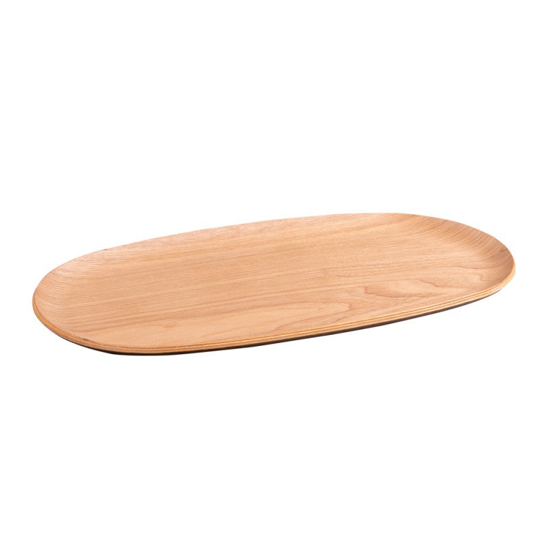 Plateau ovale bois naturel