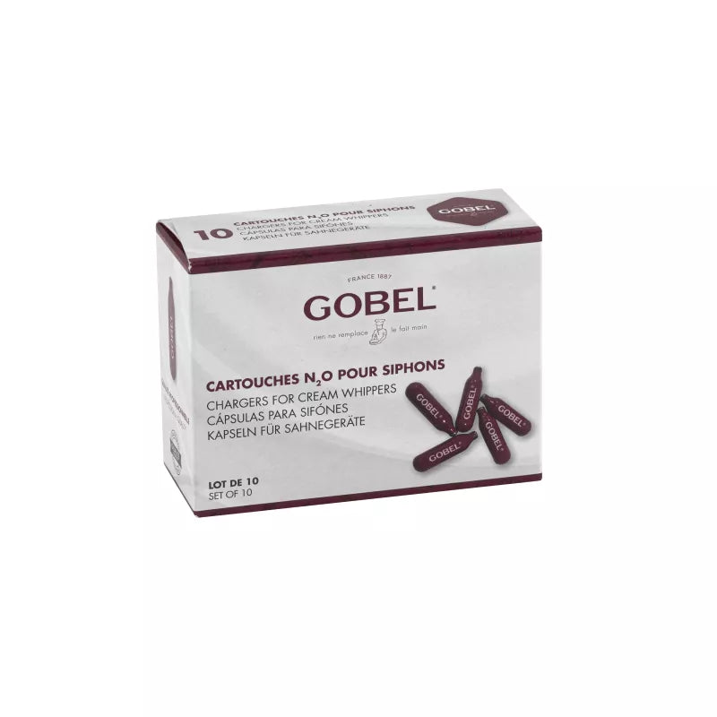 Cartouches de gaz pour siphons GOBEL – lot de 10