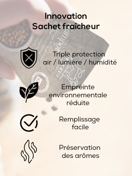 Poivre blanc de Madagascar, 60g (3x20g) - PEUGEOT