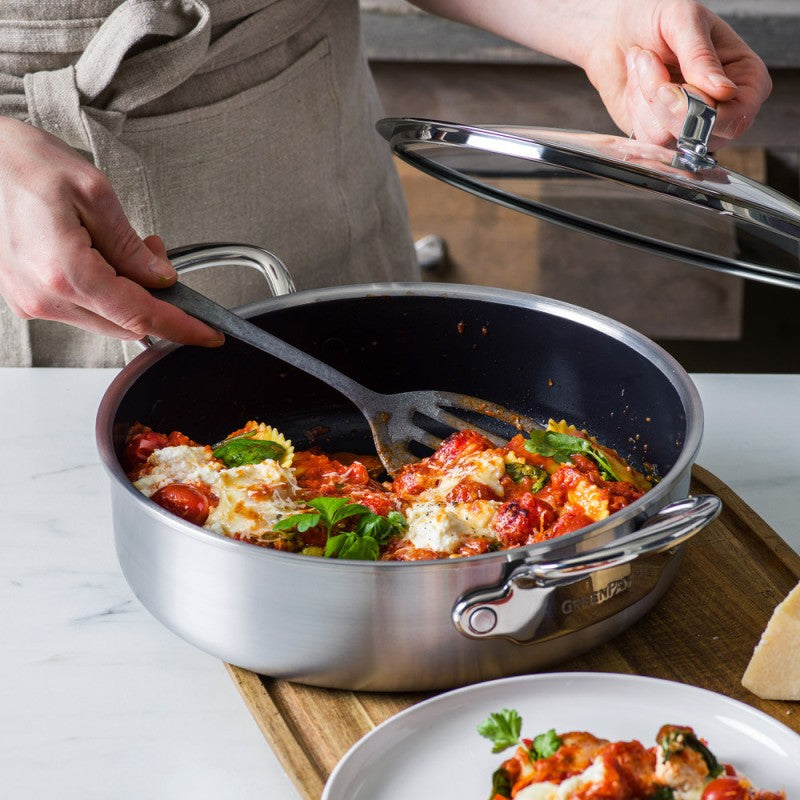 Sauteuse Première 26 cm en Inox avec Couvercle - GreenPan