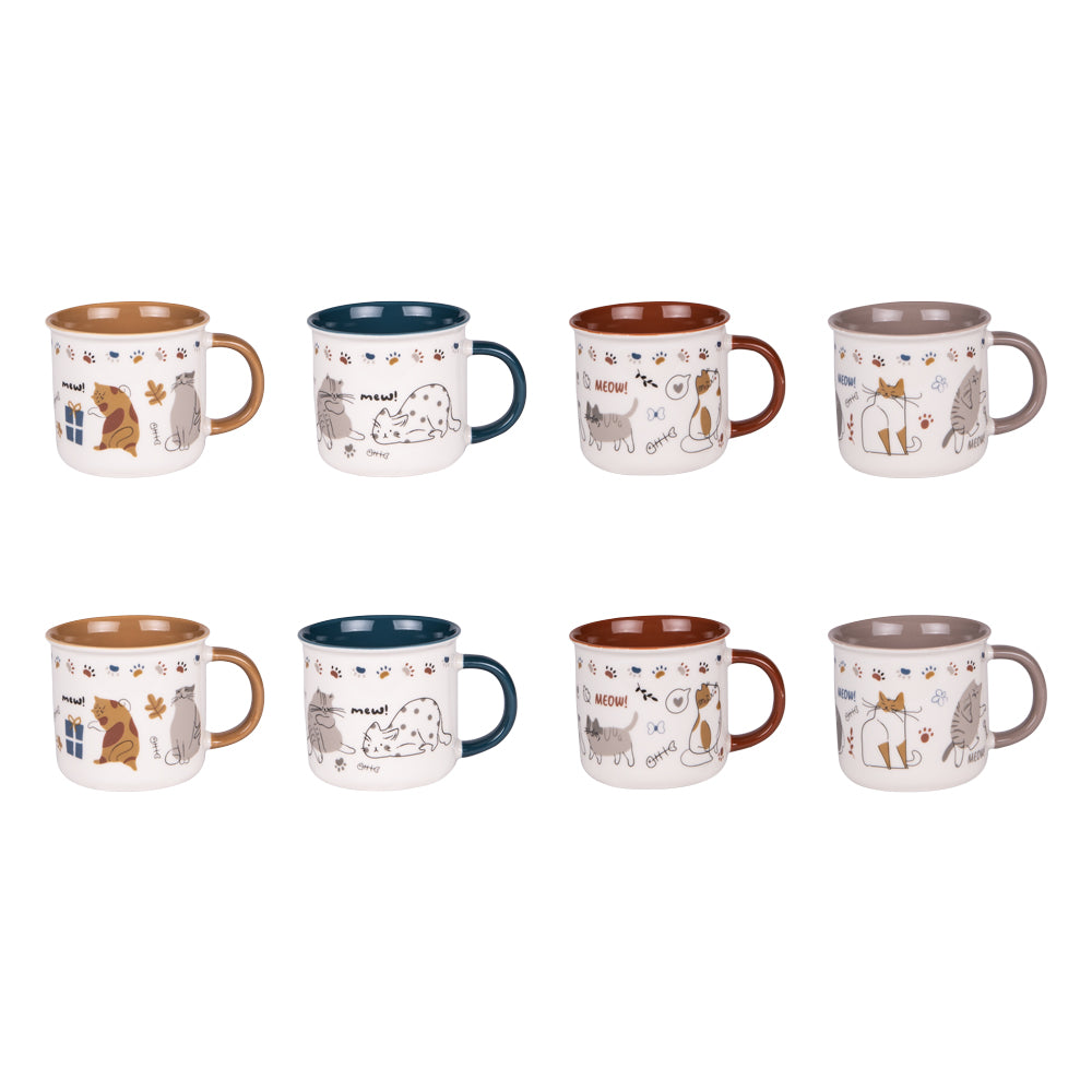 Coffret de 8 tasses Chat 11 cl