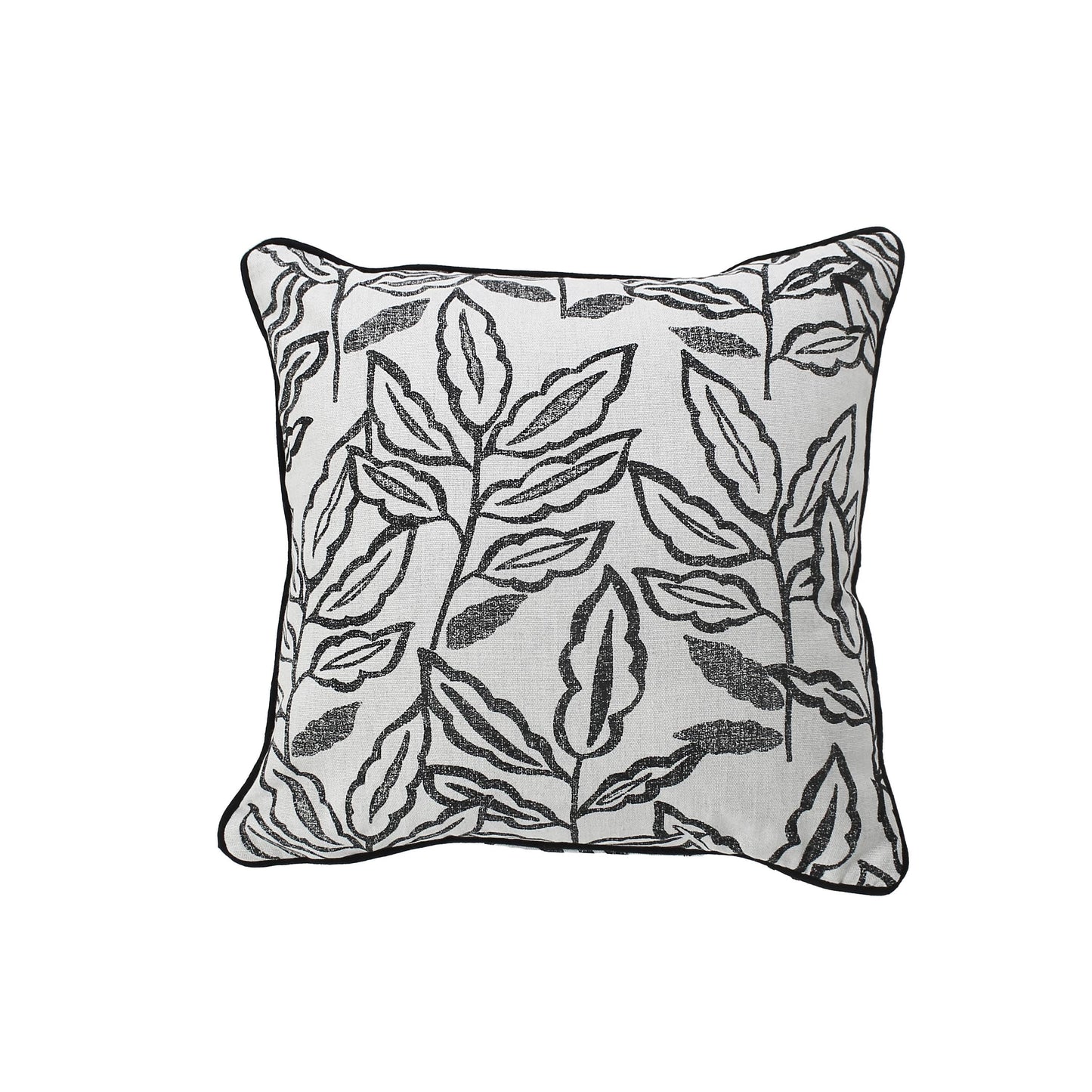 Coussin déhoussable, 40x40cm, motif, coton chambray