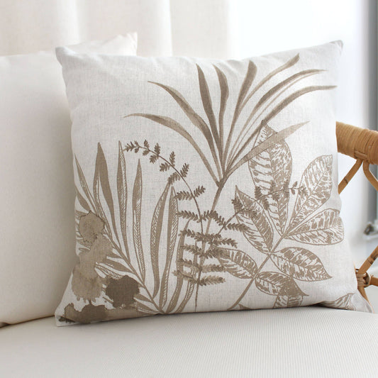 Coussin déhoussable carré, 40x40cm, Ecru, Collection Natura