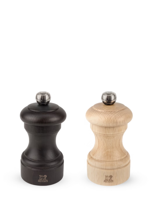 Duo de moulins à poivre et à sel manuels en bois