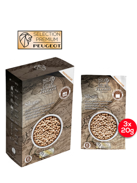 Poivre blanc de Madagascar, 60g (3x20g) - PEUGEOT