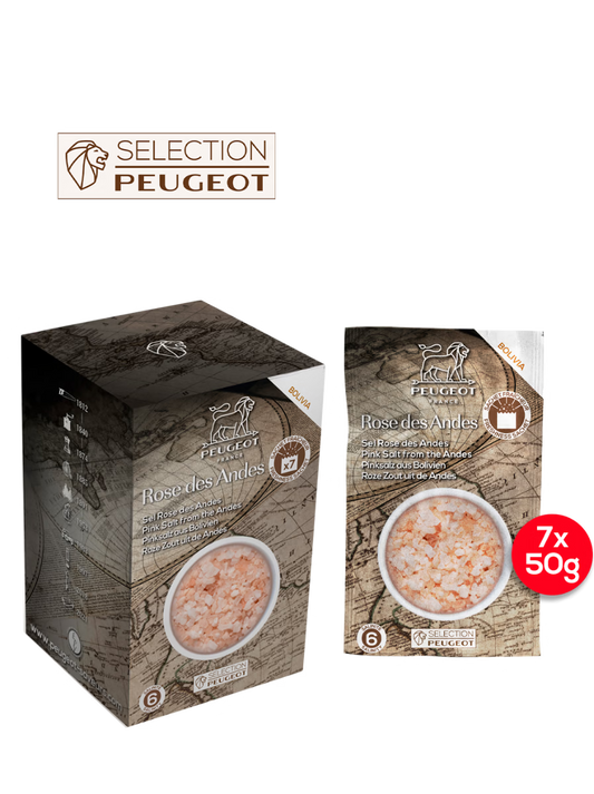 Gros sel rose de Bolivie, 350g (7x50g) - PEUGEOT (Copie)