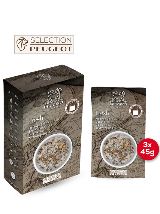 Mélange sel, frais, végétal, 135g (3x45g) - PEUGEOT