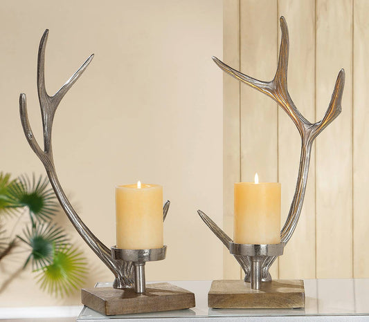 Bougeoir en aluminium en forme de bois de cerf VE 2