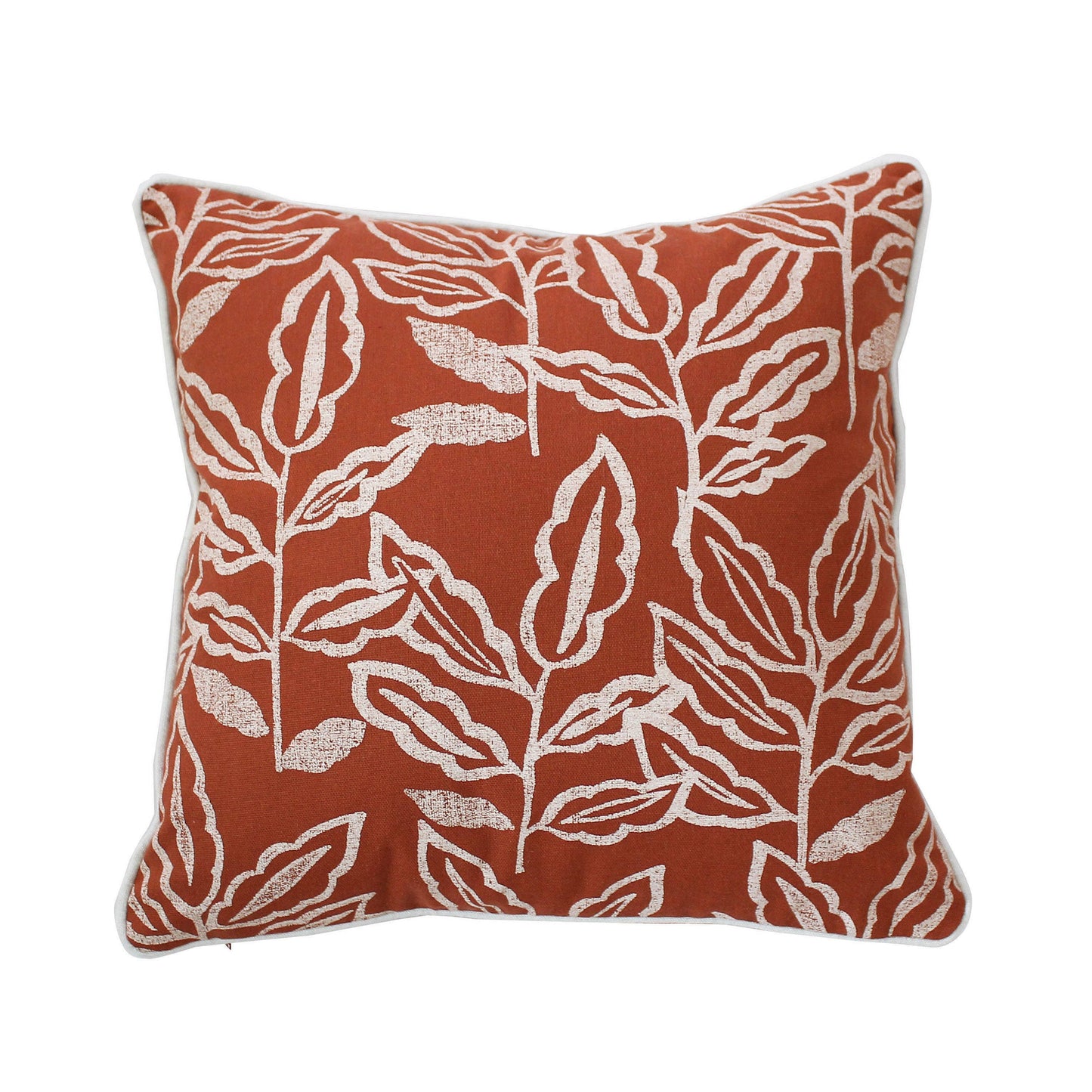 Coussin déhoussable, 40x40cm, motif, coton chambray