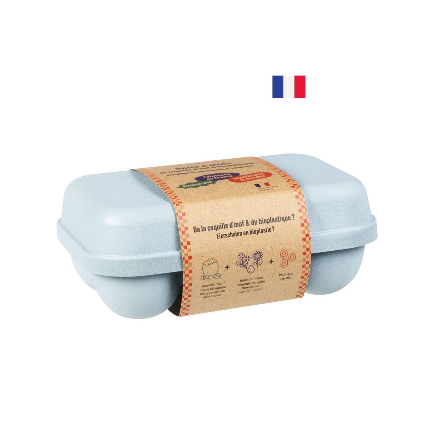 Boîte à 6 œufs en coquille d'œuf