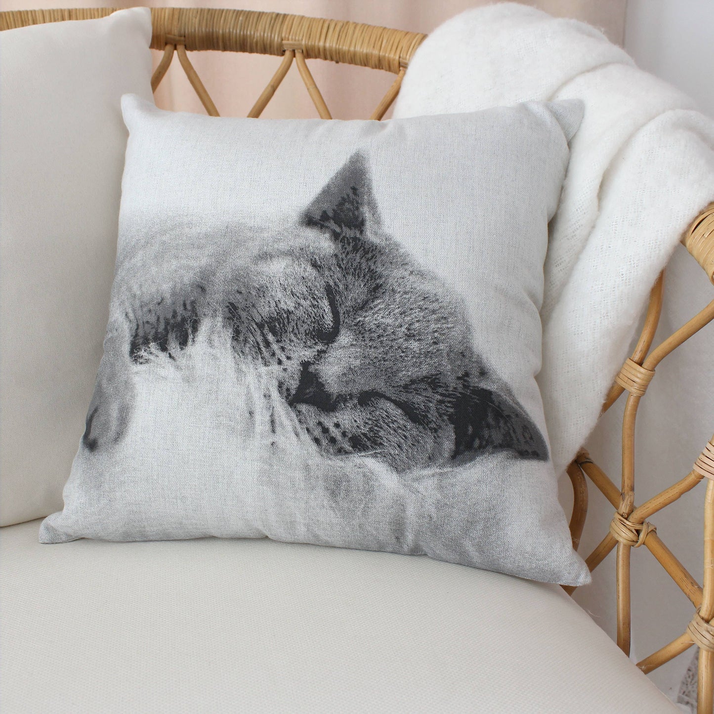 Coussin déhoussable Chat, 40x40cm, Collection Vickie