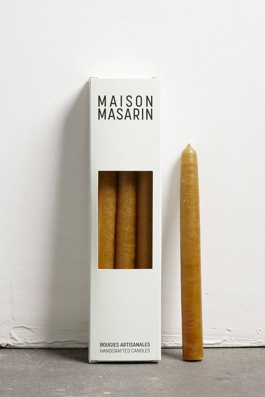 Bougies coniques artisanales françaises - lot de 3