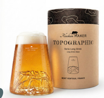 Verre design Topographique Alaskan Maker