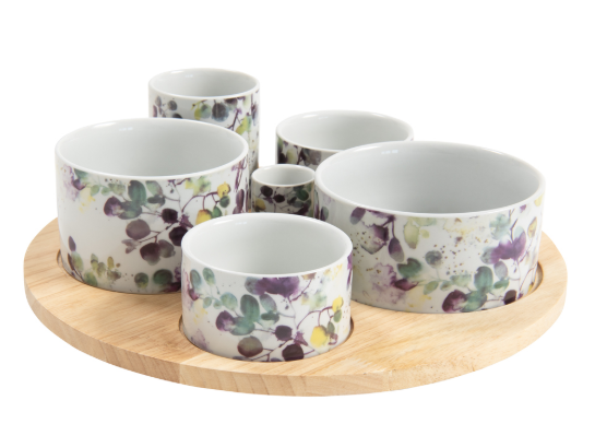 Serice apéritif 6 pièces Garden