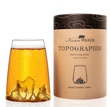 Verre design Topographique Alaskan Maker