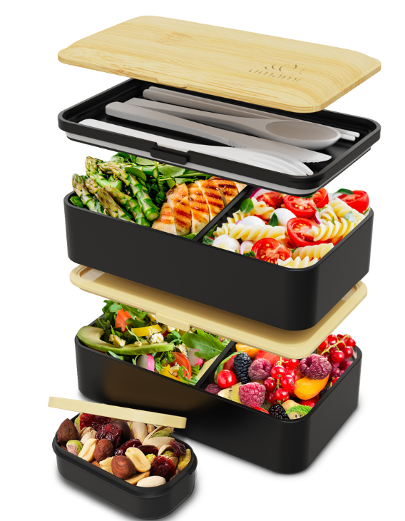 Bento original 1.2 l noir & bambou