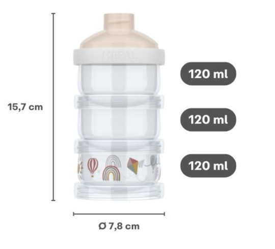 Boite doseuse lait en poudre mio 3 pièces