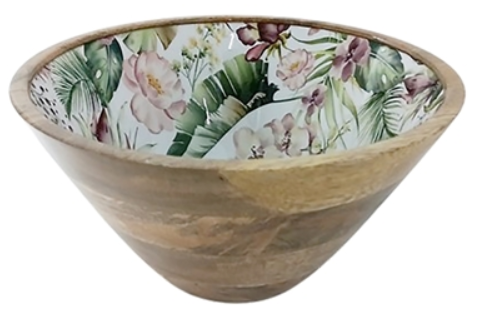 Saladier en manguier tropical rose