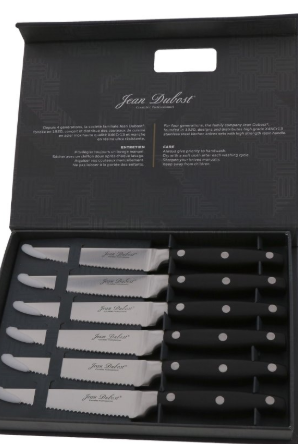 Coffret de 6 couteaux à steak en bois massif